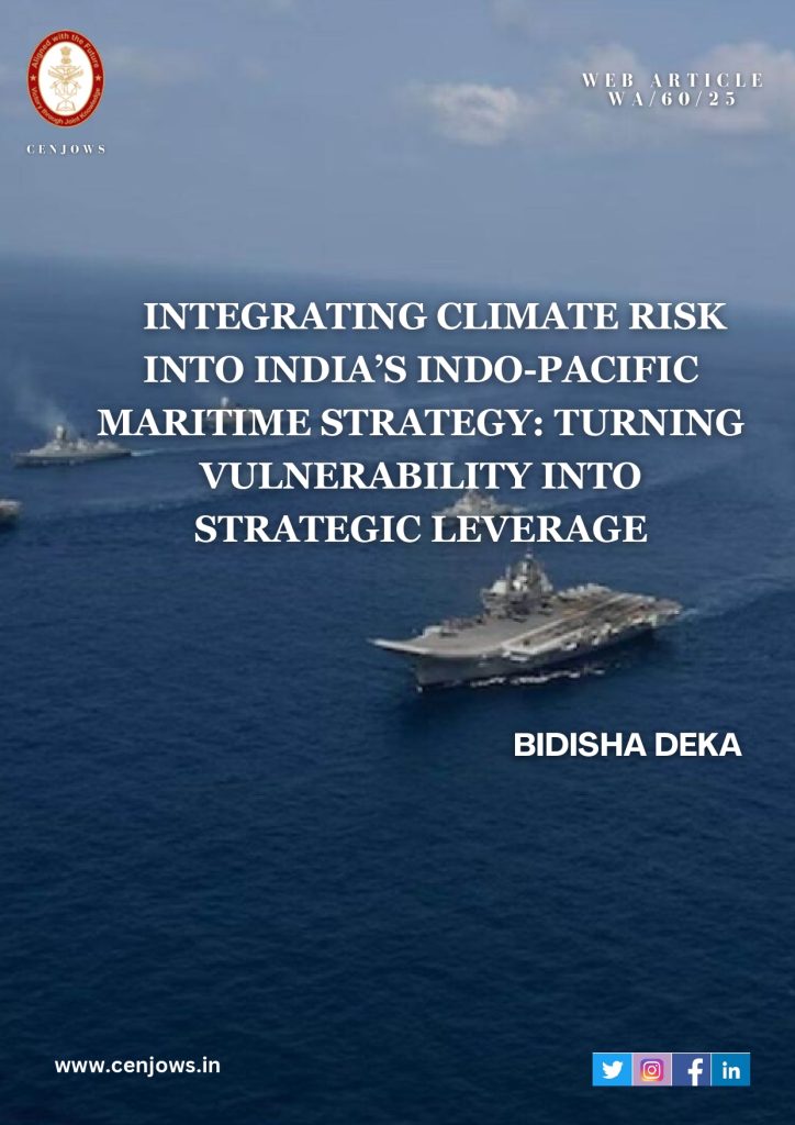 INTEGRATING CLIMATE RISK INTO INDIA’S INDO-PACIFIC MARITIME STRATEGY: TURNING VULNERABILITY INTO STRATEGIC LEVERAGE